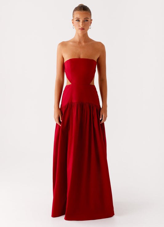 Aamari Maxi Dress - Red