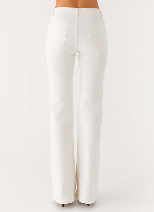 Aldo Bootleg Jeans - White