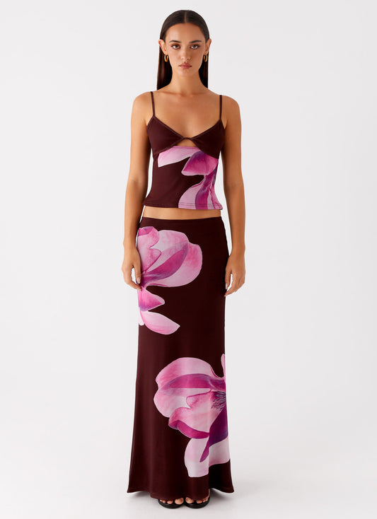 Alpha Maxi Skirt - Dark Chocolate