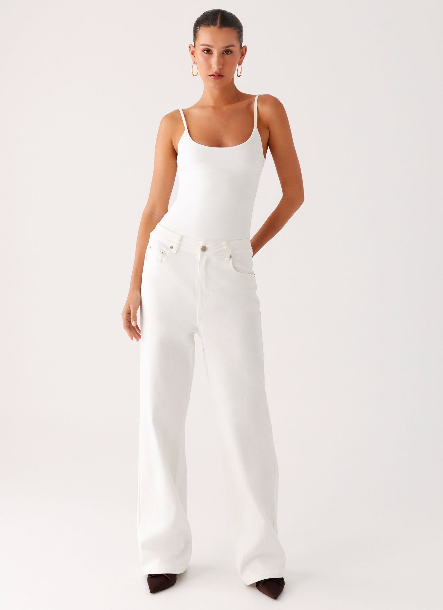 Back Again Straight Leg Denim Jeans - White