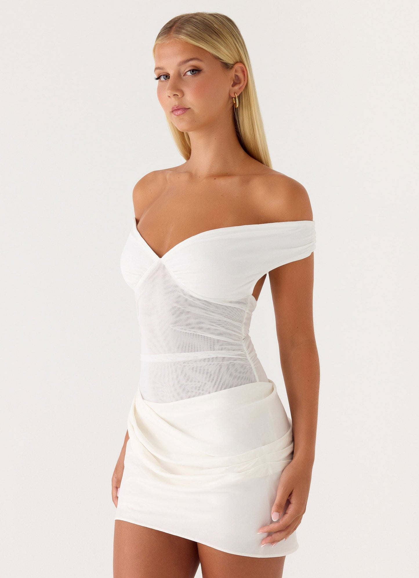 Candid Cupro Mini Dress - Ivory