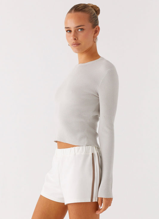 Carissa Open Back Top - Grey