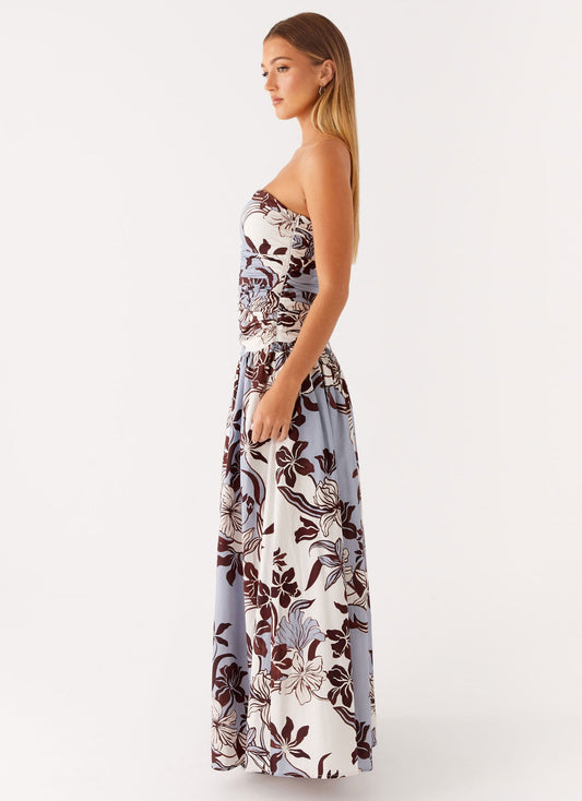 Carmel Maxi Dress - Bluewood Blossom