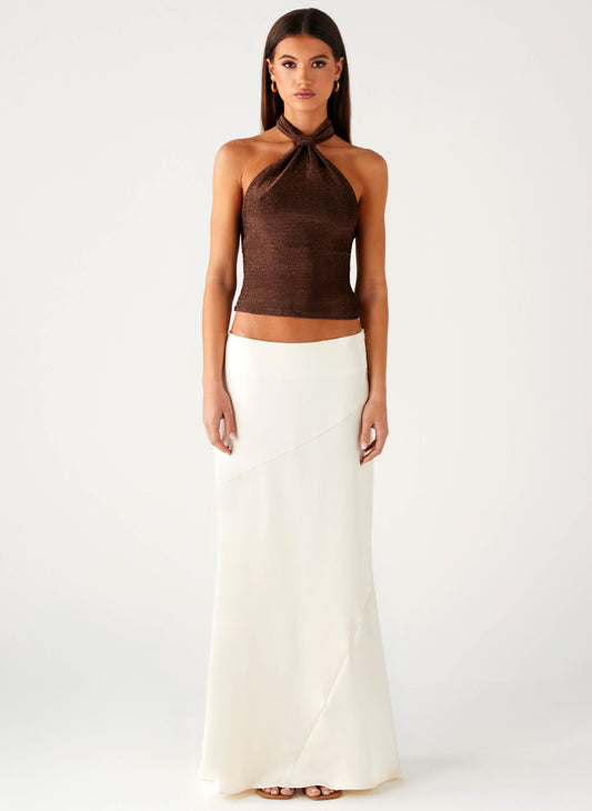 Chandra Maxi Skirt - Ivory