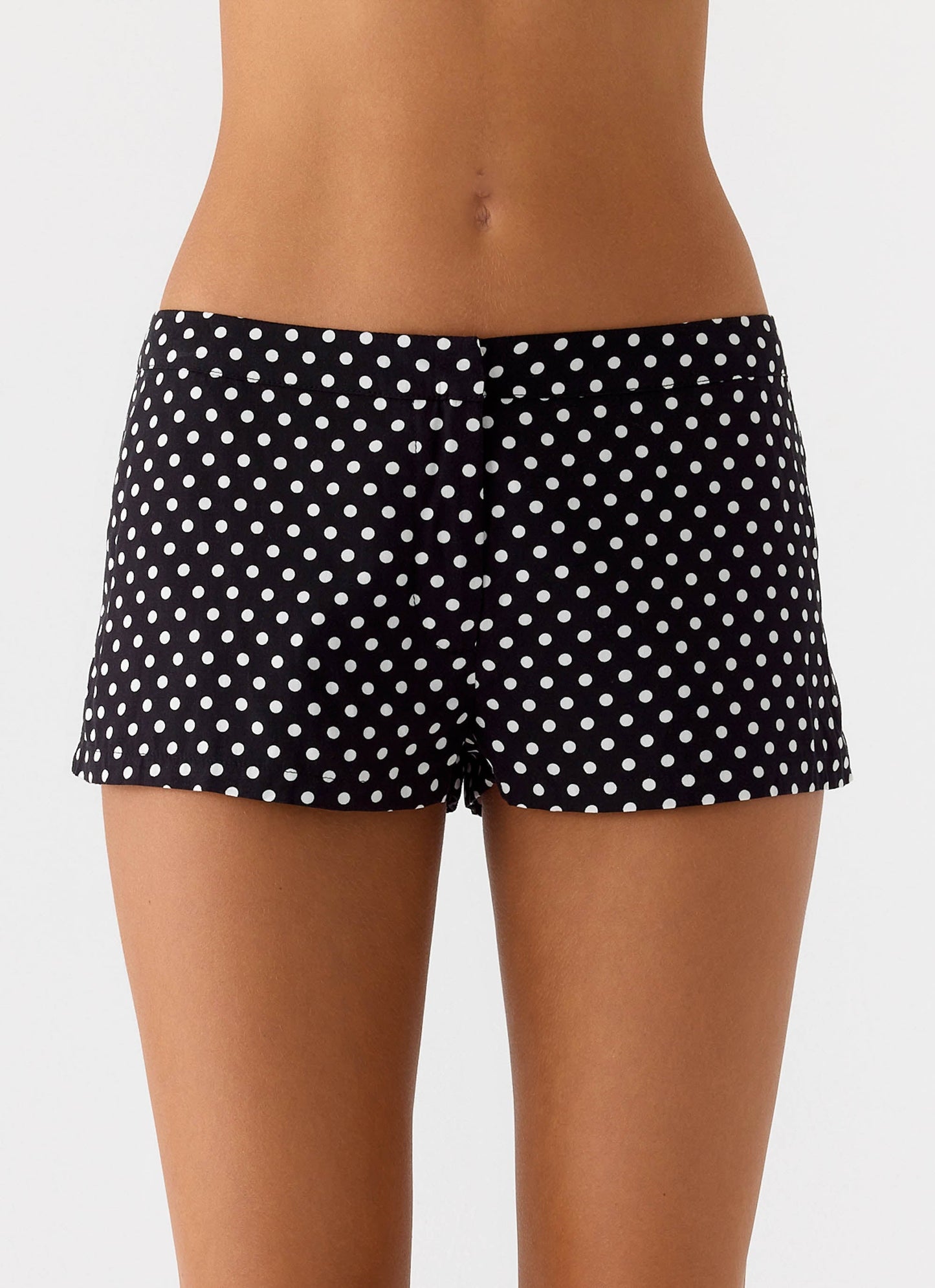 Coastline Mini Shorts - Black Polkadot