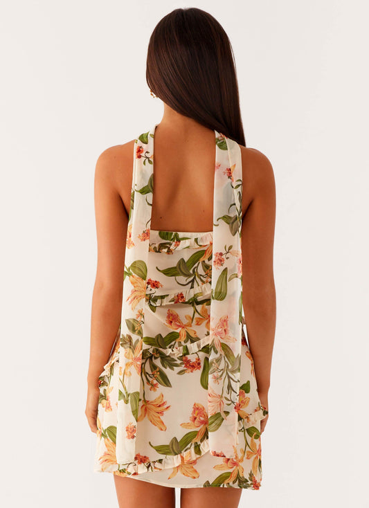Edwina Strapless Mini Dress - Floral Print