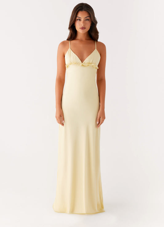 Elona Maxi Dress - Baby Yellow