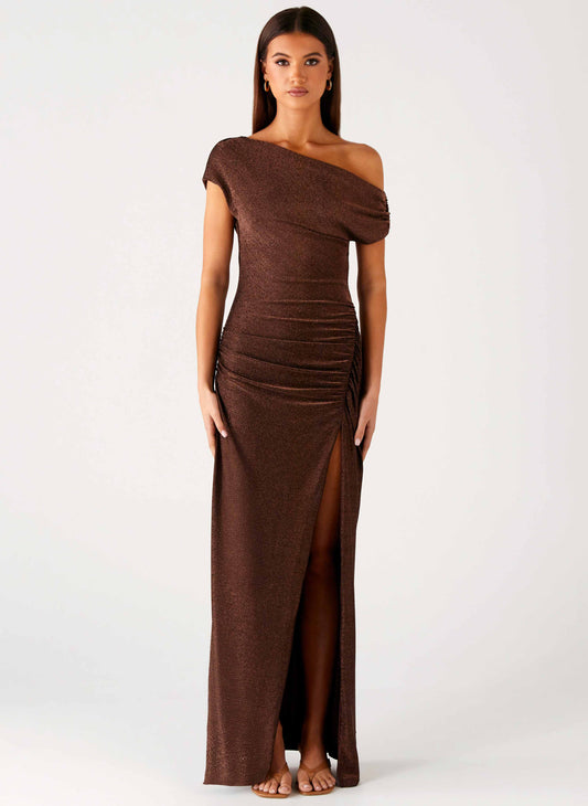 Harvest Moon Maxi Dress - Chocolate