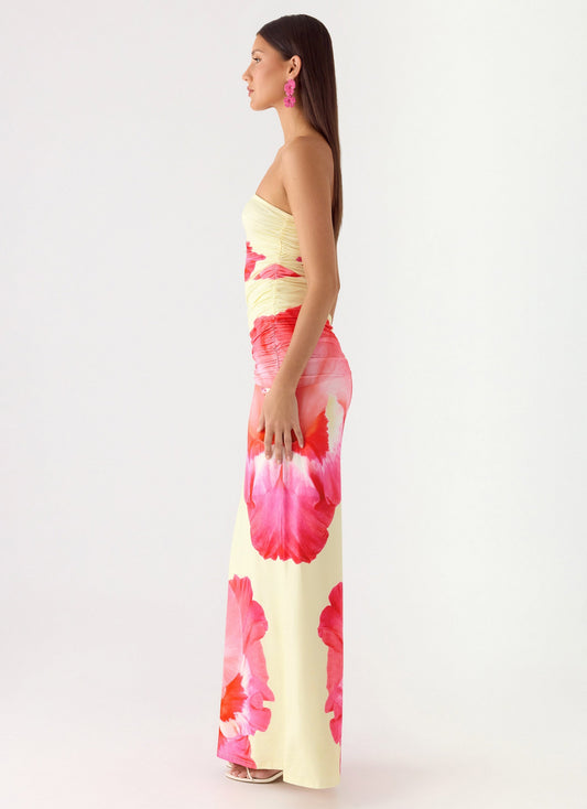 In The Rhythm Maxi Dress - Yellow Floral Spritz