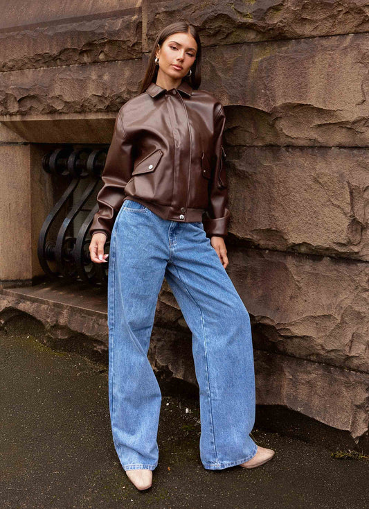 Indara Bomber Jacket - Chocolate