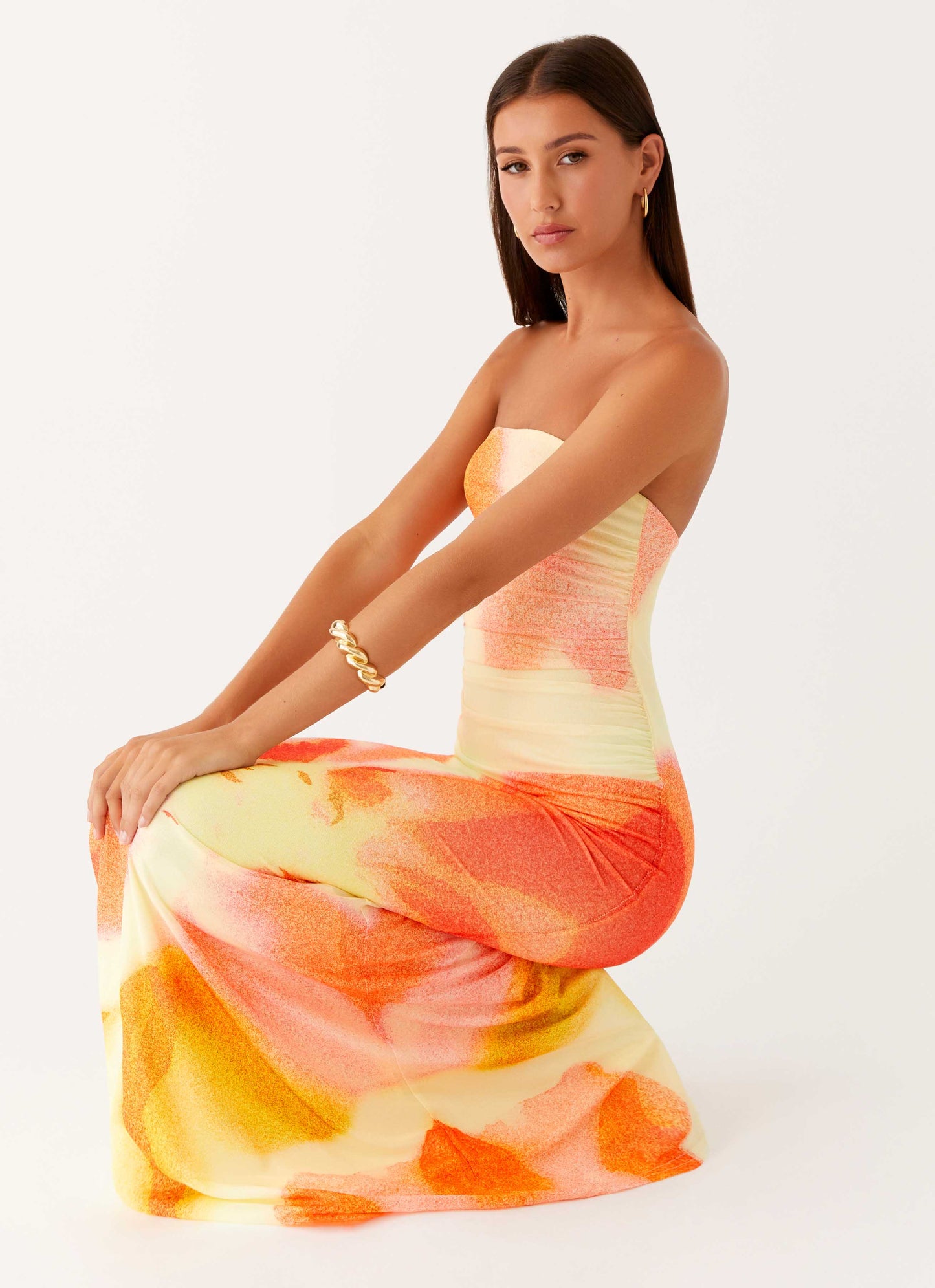 Iroha Strapless Maxi Dress - Mimosa Blossom