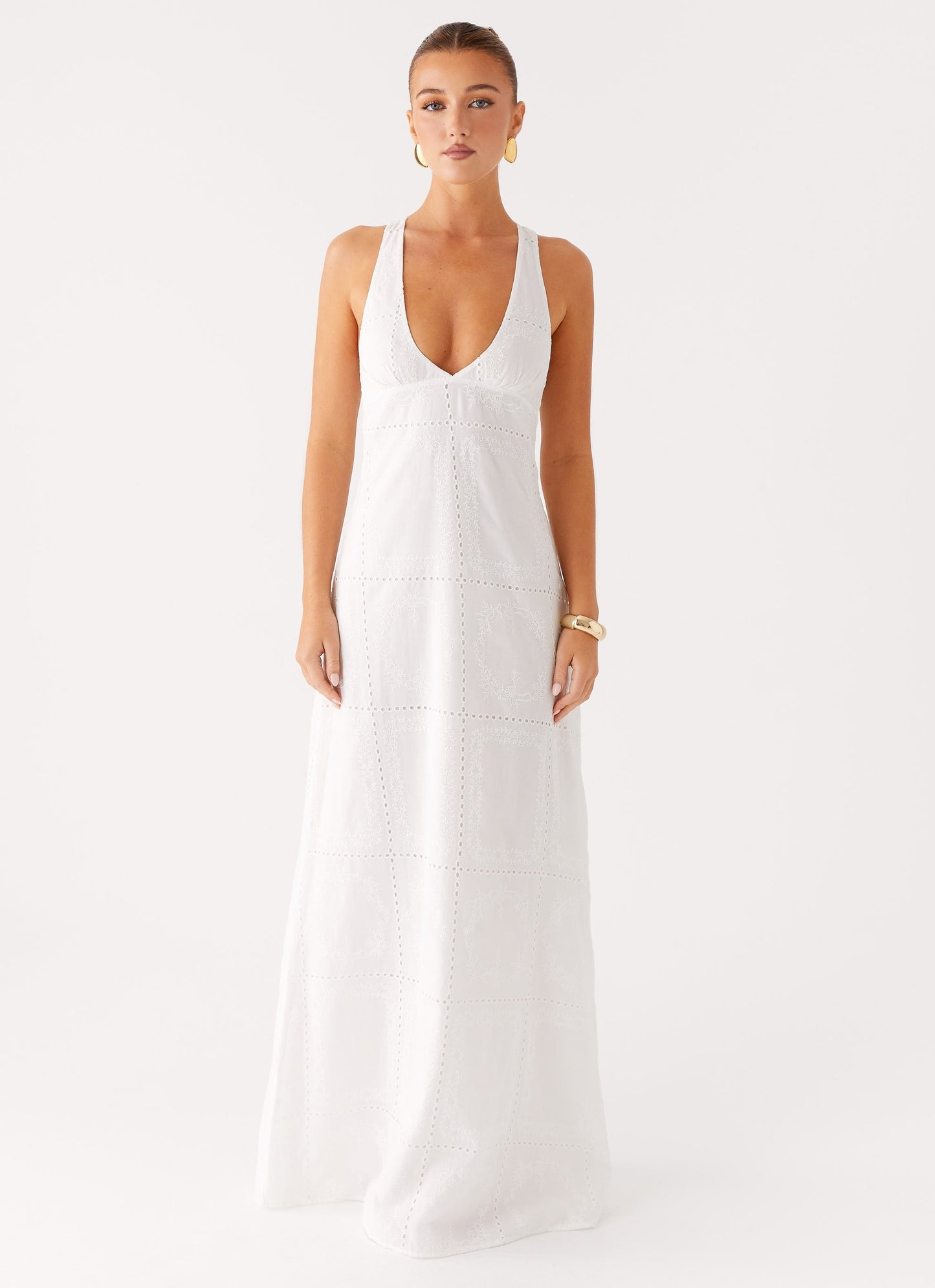 Kiana Halter Maxi Dress - White