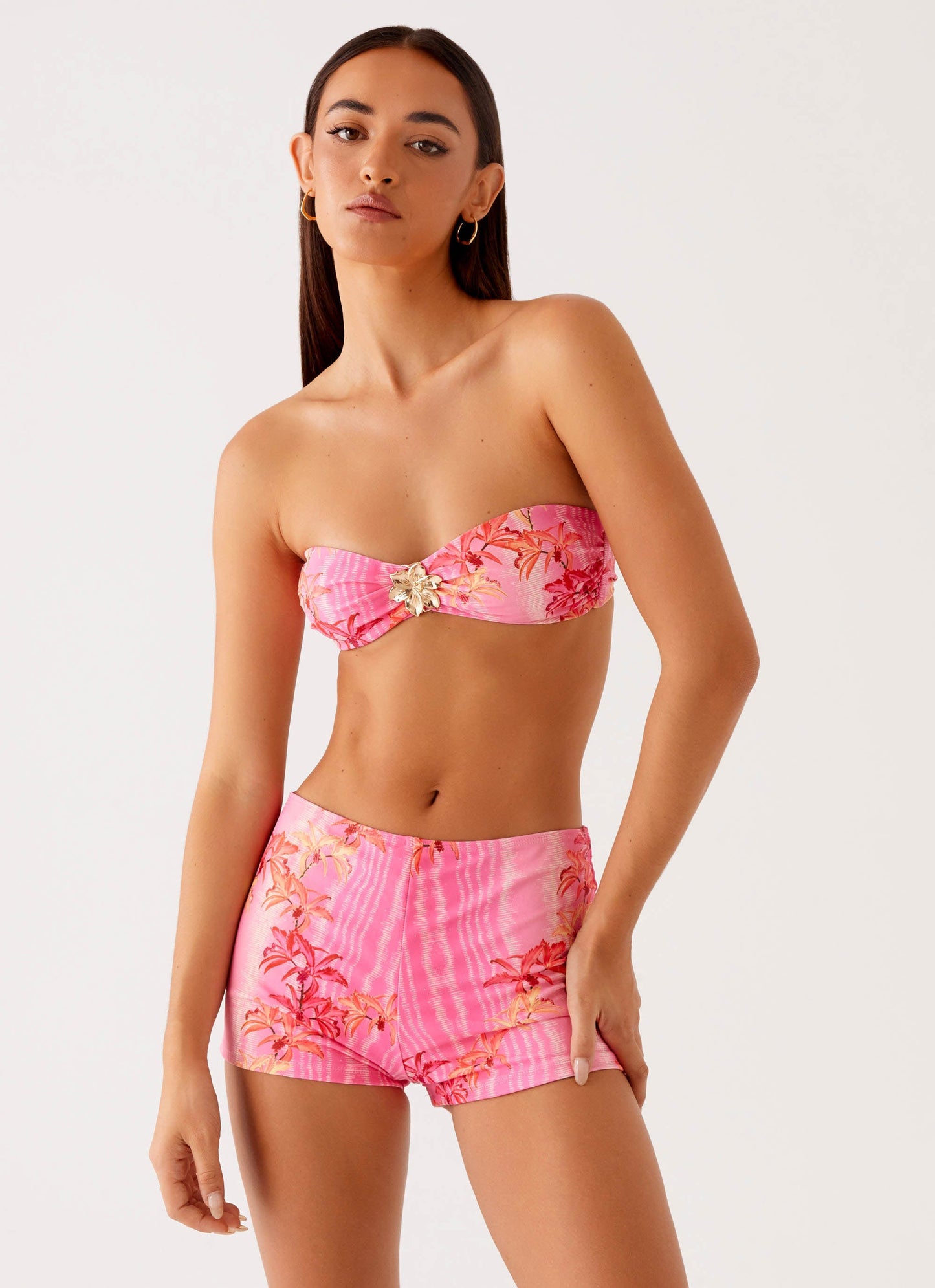 Layli Swim Shorts - Tropical Pink Print