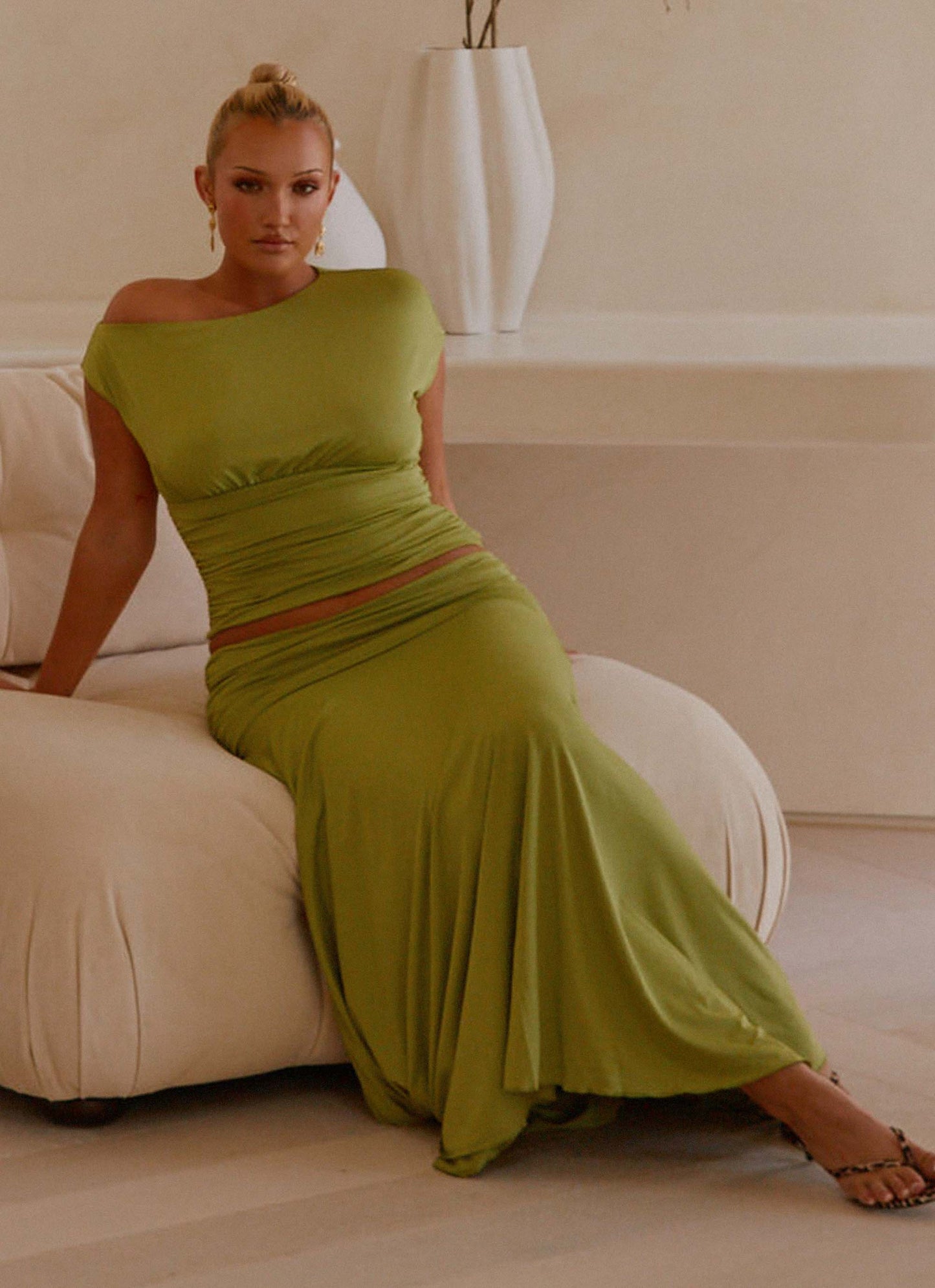 Liana Asymmetrical Top - Green