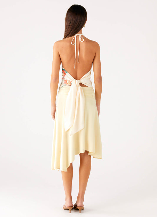 Loreta Beaded Tie Back Top - Siena Floral