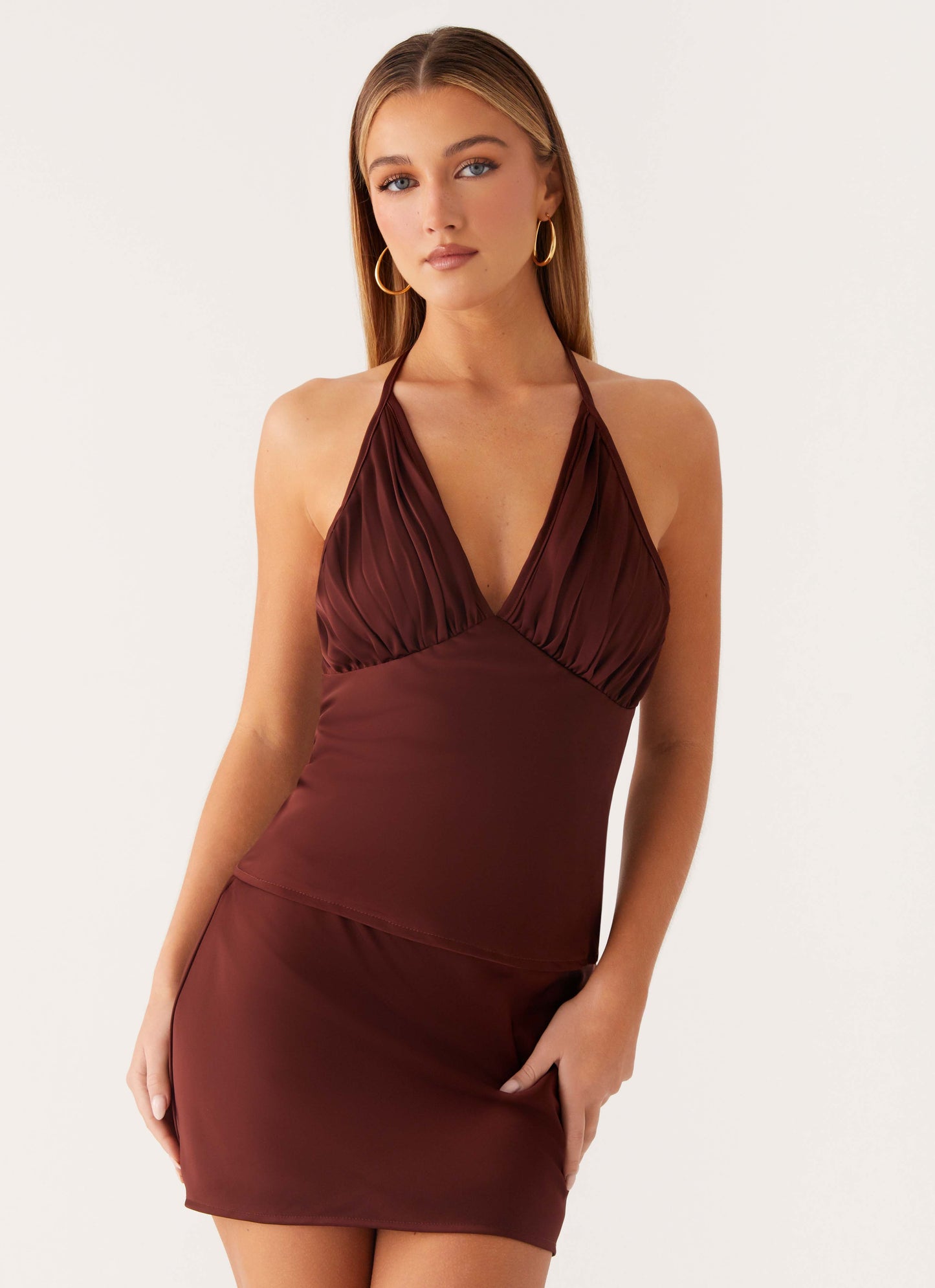 Mabel Mini Skirt - Chocolate