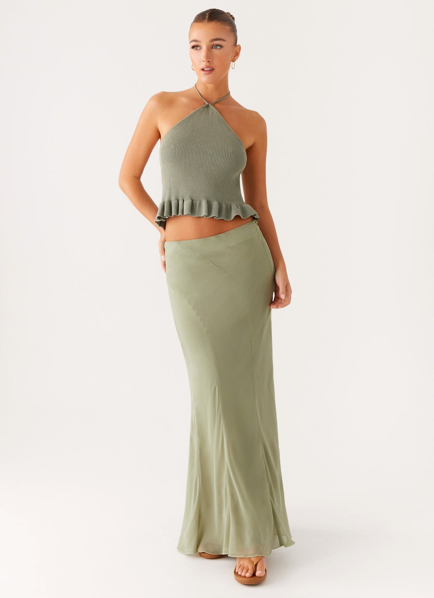 Maddox Maxi Skirt - Sage