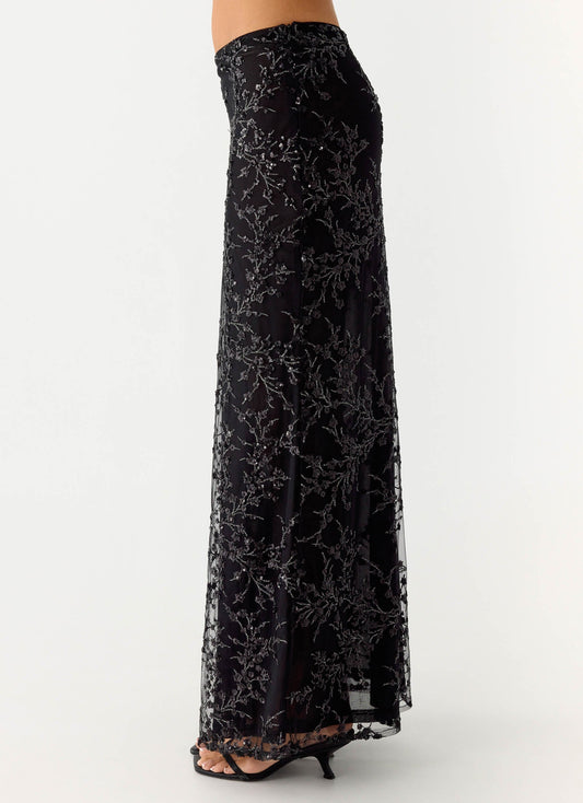 Moodlight Maxi Skirt - Black