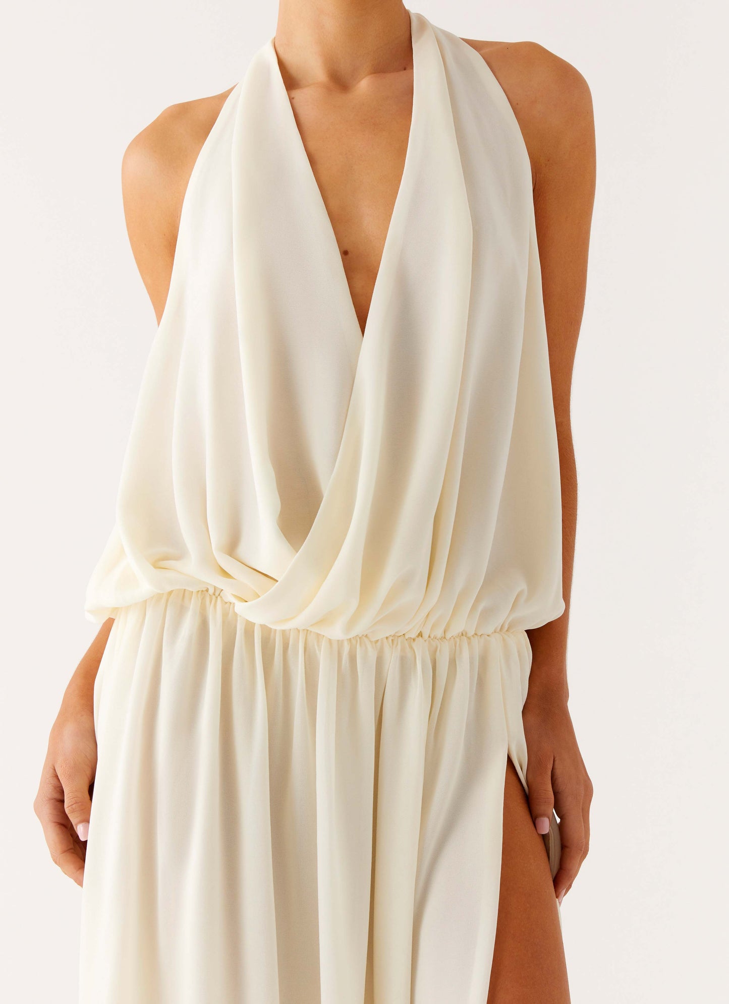 Narlah Halter Maxi Dress - Ivory