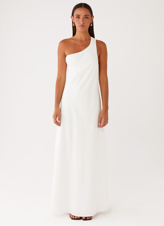 Oaklyn One Shoulder Maxi Dress - Ivory
