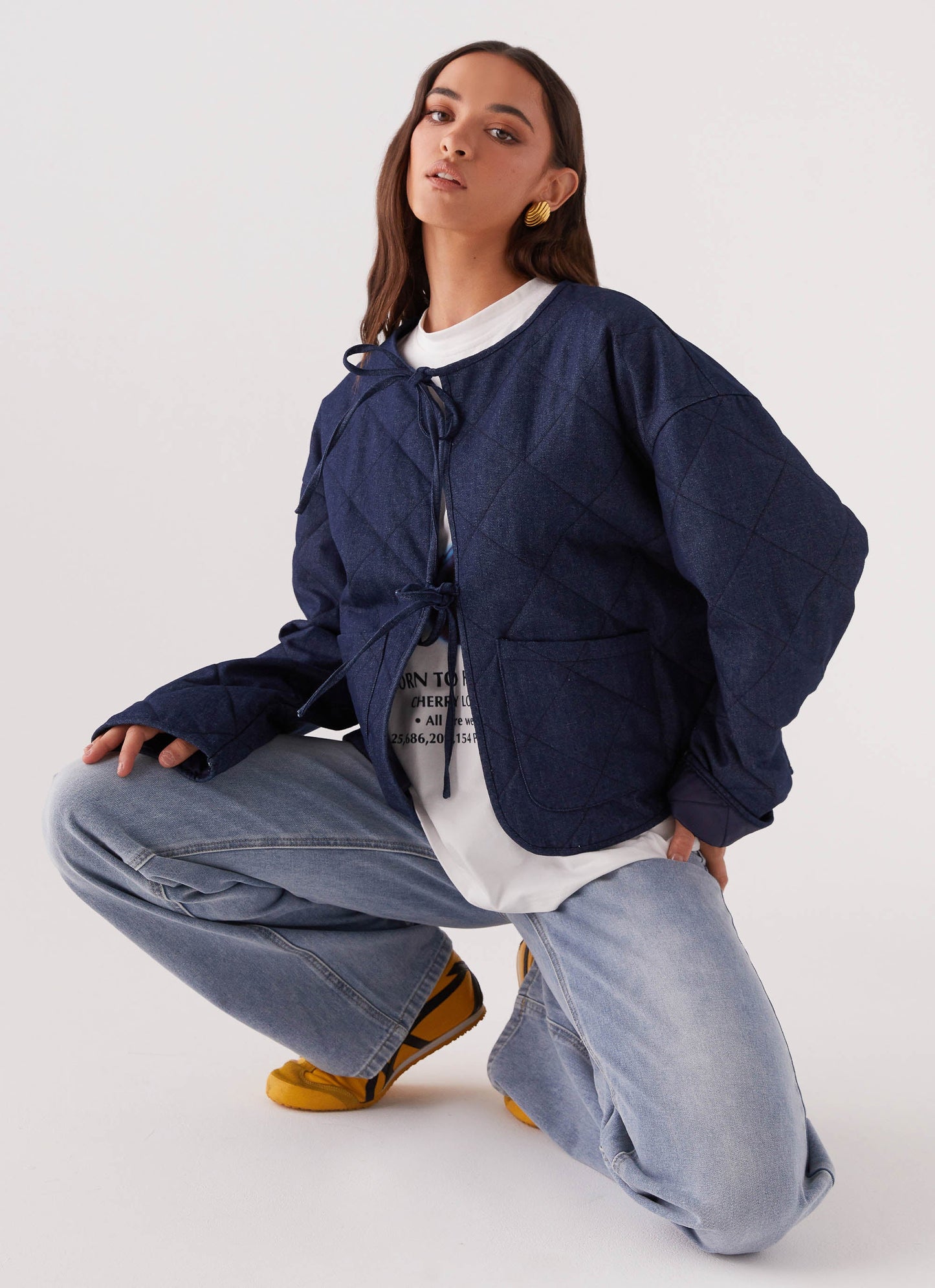 Faded Fall Quilted Jacket - Vintage Blue Wash