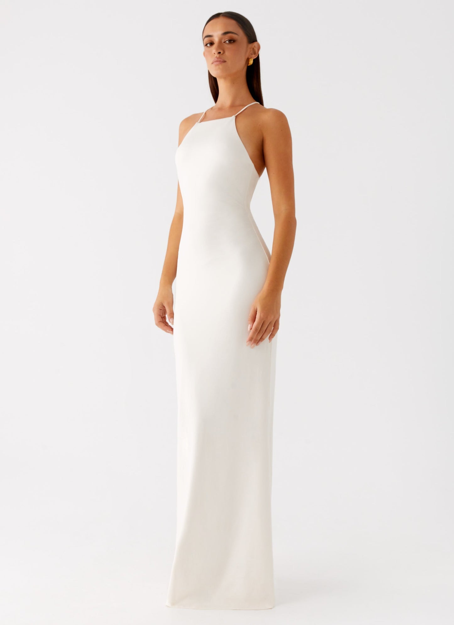 Raffa Pearl Maxi Dress - Ivory