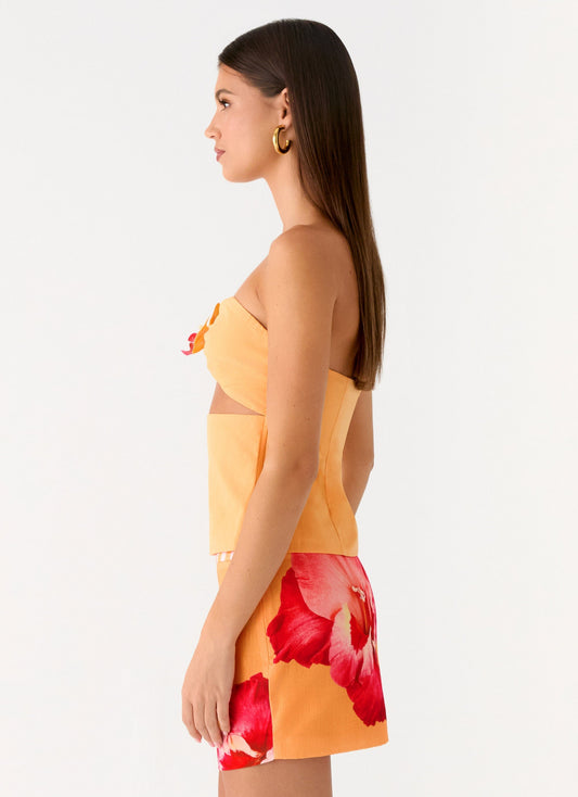 Saya Tie Top - Orange