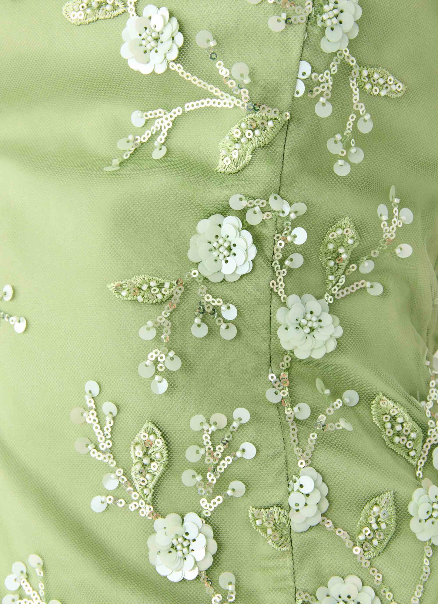 Sea Garden Beaded Strapless Top - Green