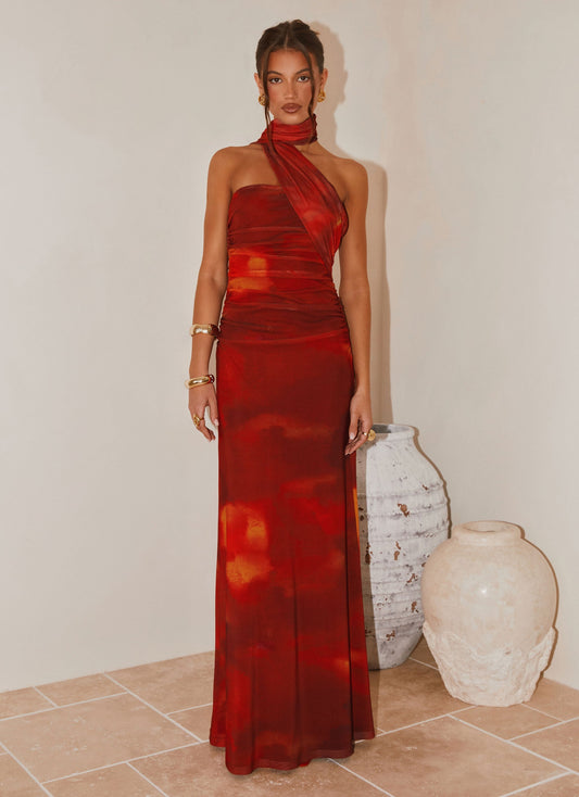 Songbird Maxi Dress - Scarlet Blur