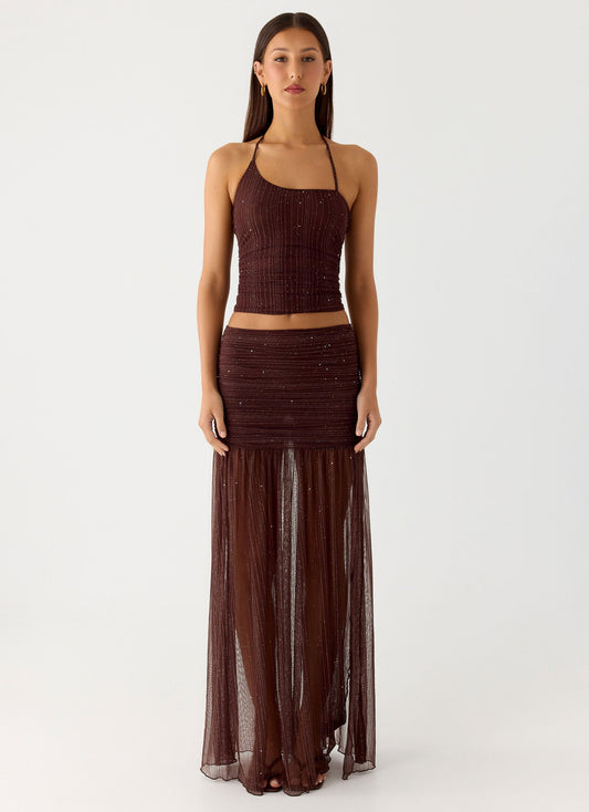 Sparkling Night Top - Chocolate