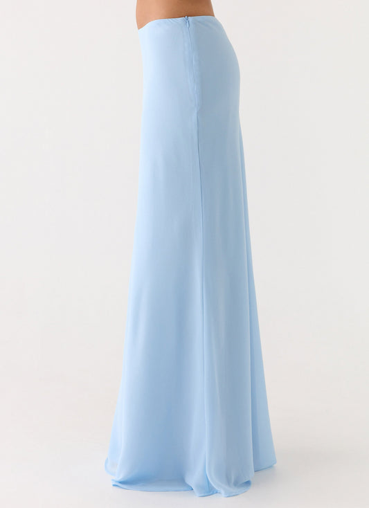 Star Girl Chiffon Maxi Skirt - Blue
