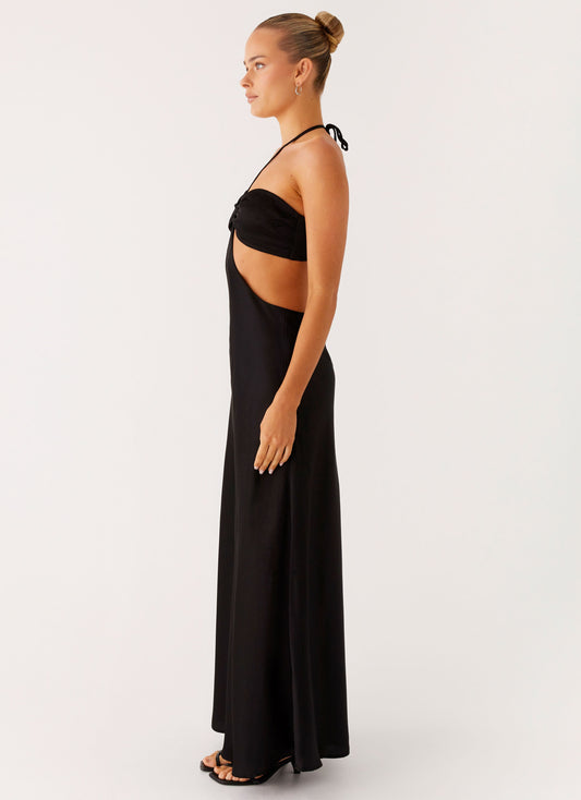 Sweetheart Cut Out Maxi Dress - Black