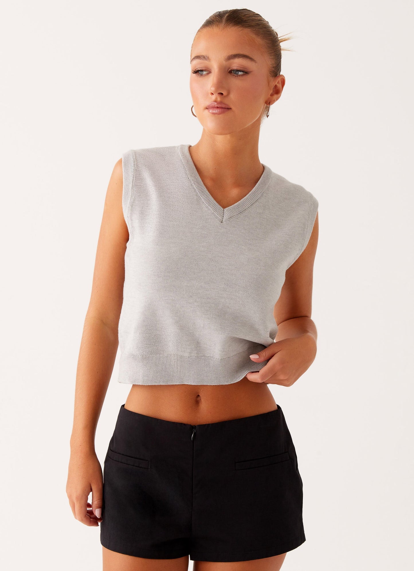 Tyne Knit Vest - Grey