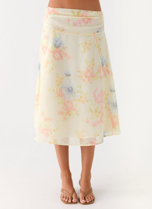 Valley Midi Skirt - Spring Meadow