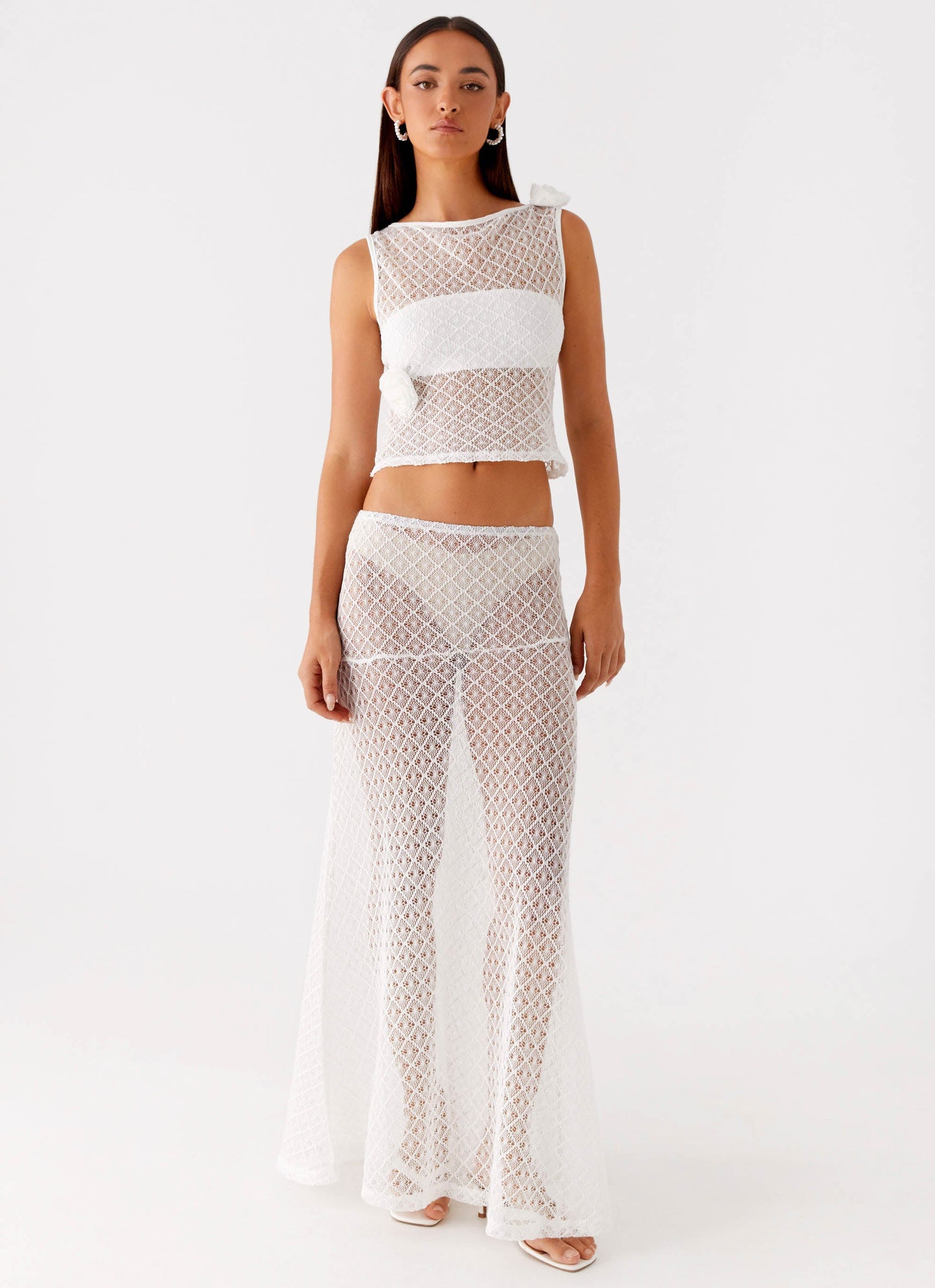 Velli Crochet Top - White