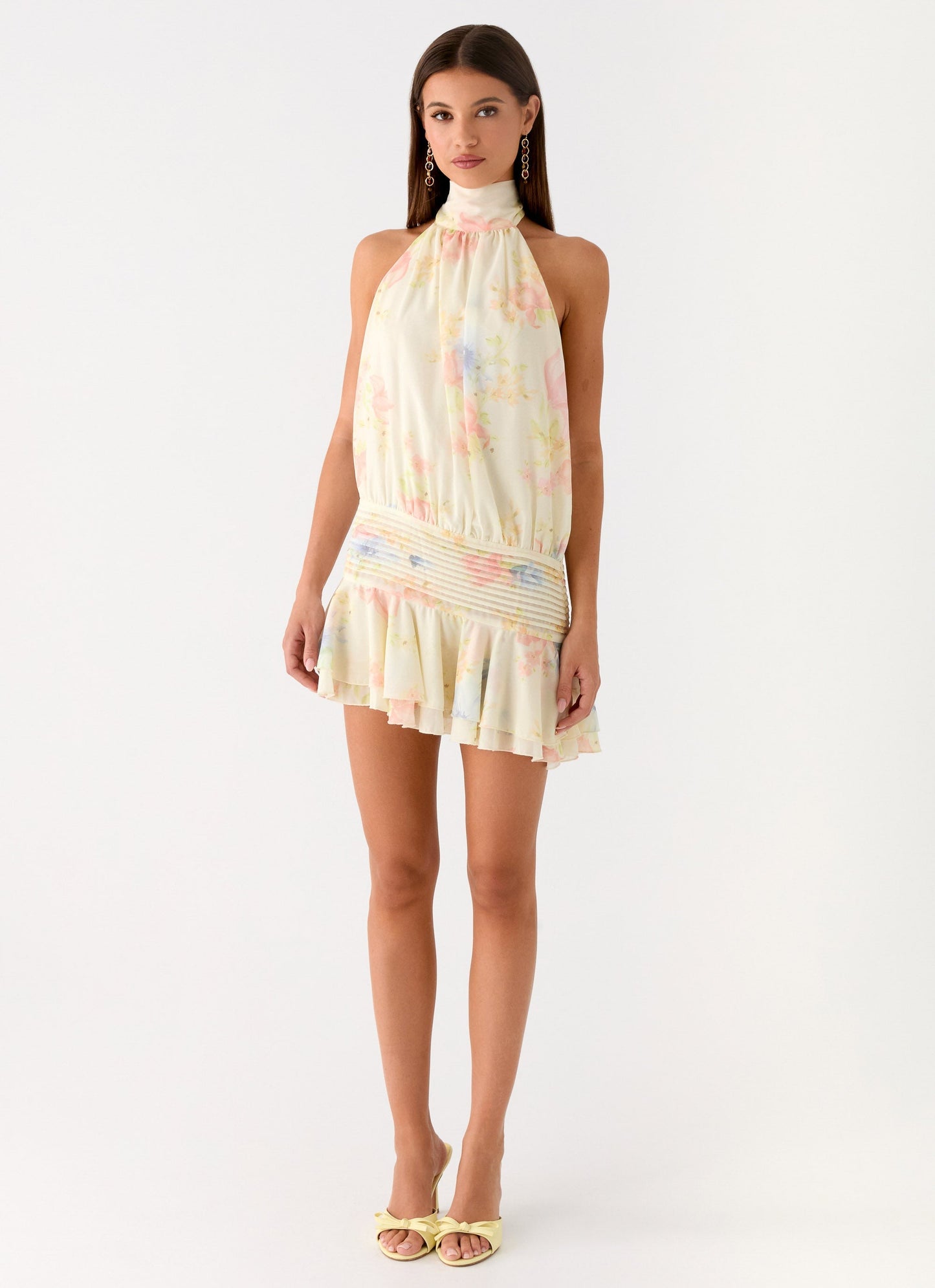 Willow Chiffon Mini Dress - Spring Meadow