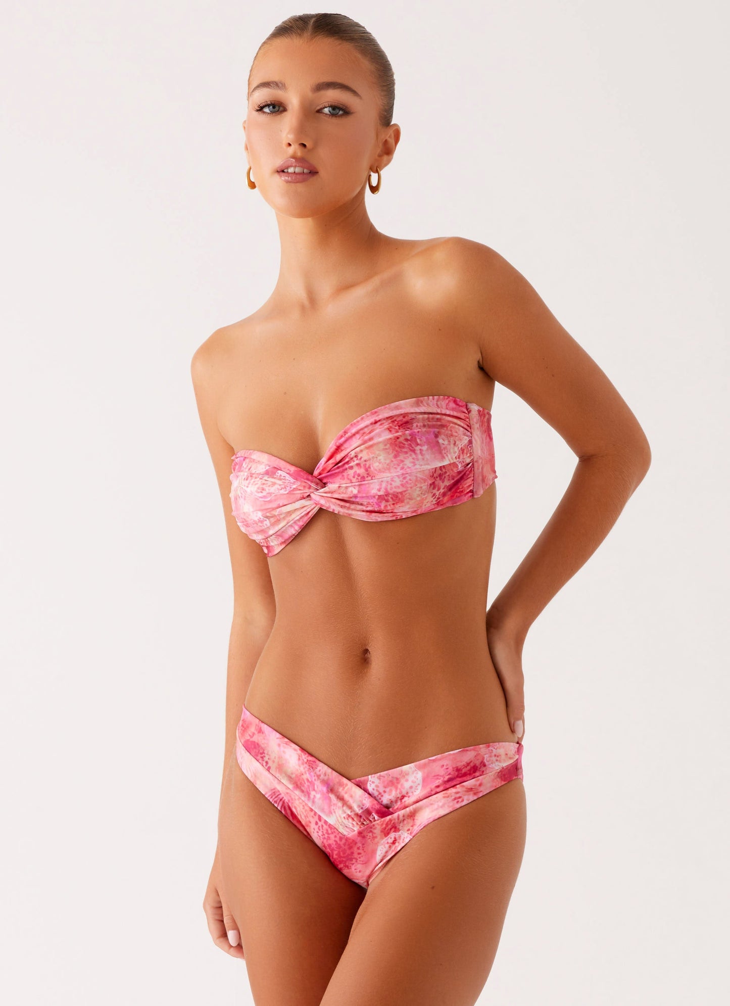 Delta Bandeau Bikini Top - Flamingo Fling