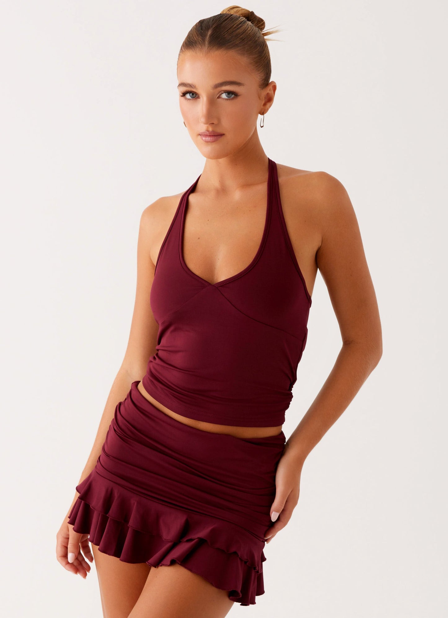 Bernie Mini Skirt - Raspberry Wine