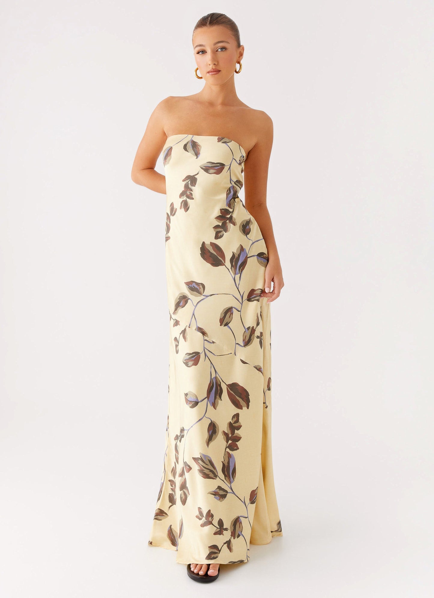 Alisa Strapless Maxi Dress - Buttercream Bliss