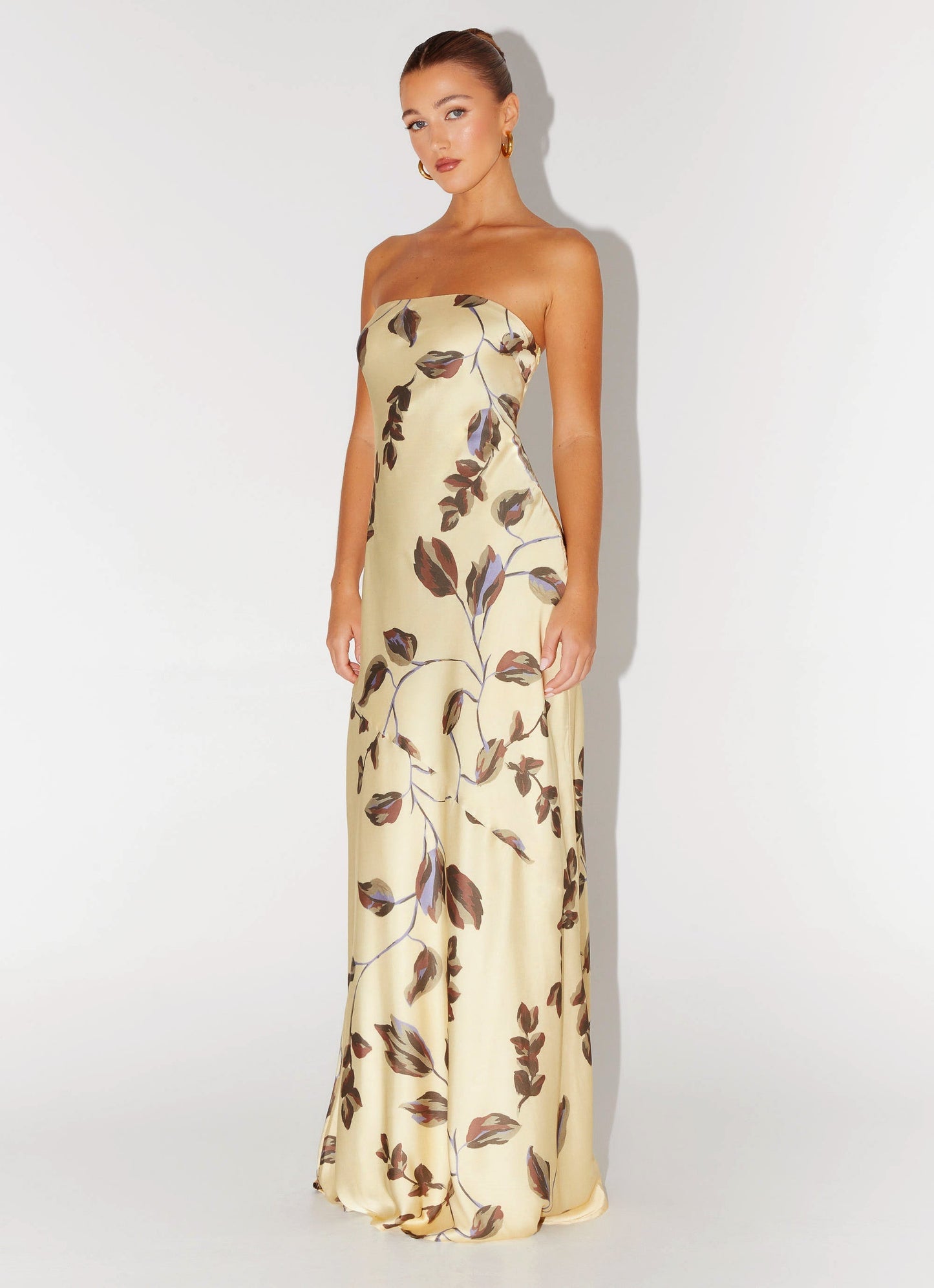 Alisa Strapless Maxi Dress - Buttercream Bliss