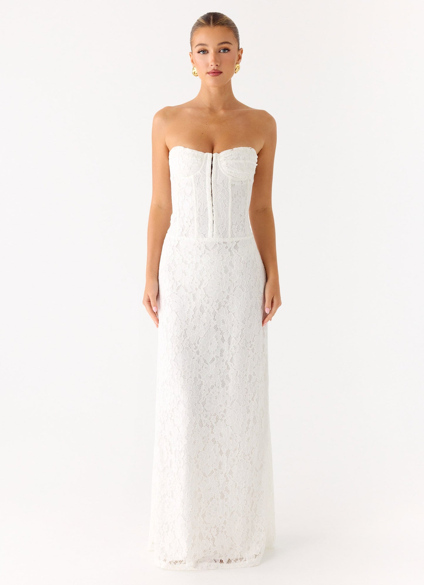 Already Know Lace Maxi Dress - White