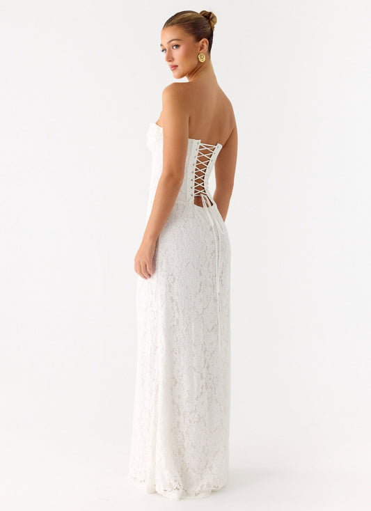 Already Know Lace Maxi Dress - White