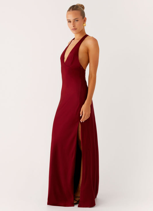 Angie Maxi Dress - Burgundy