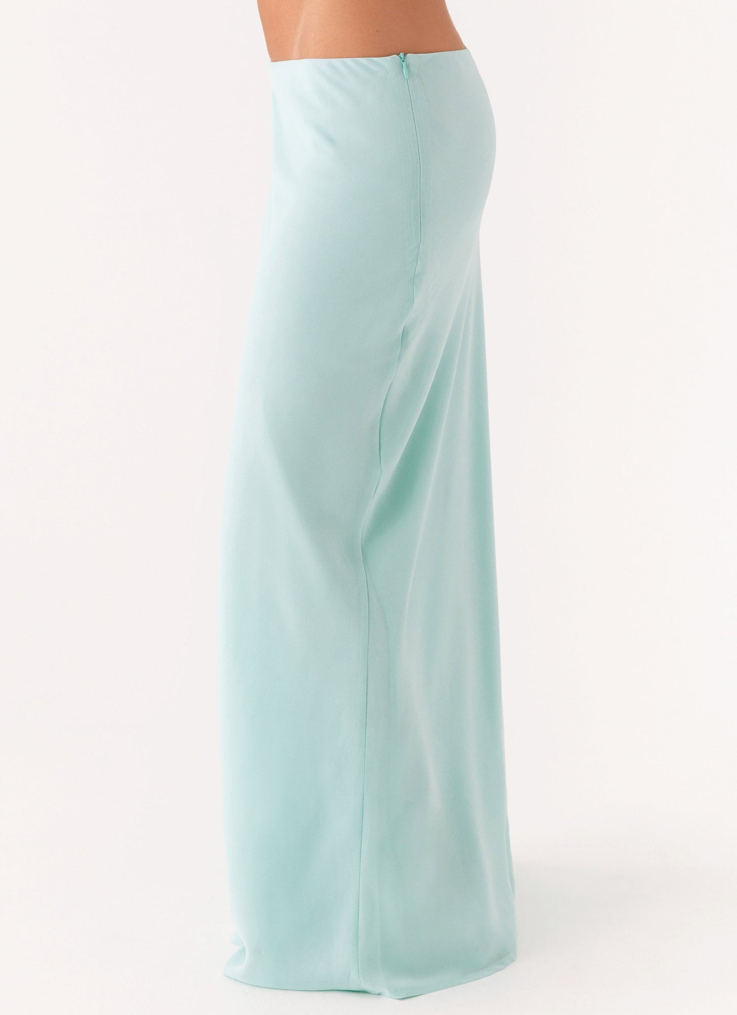 Another Life Chiffon Maxi Skirt - Pale Blue