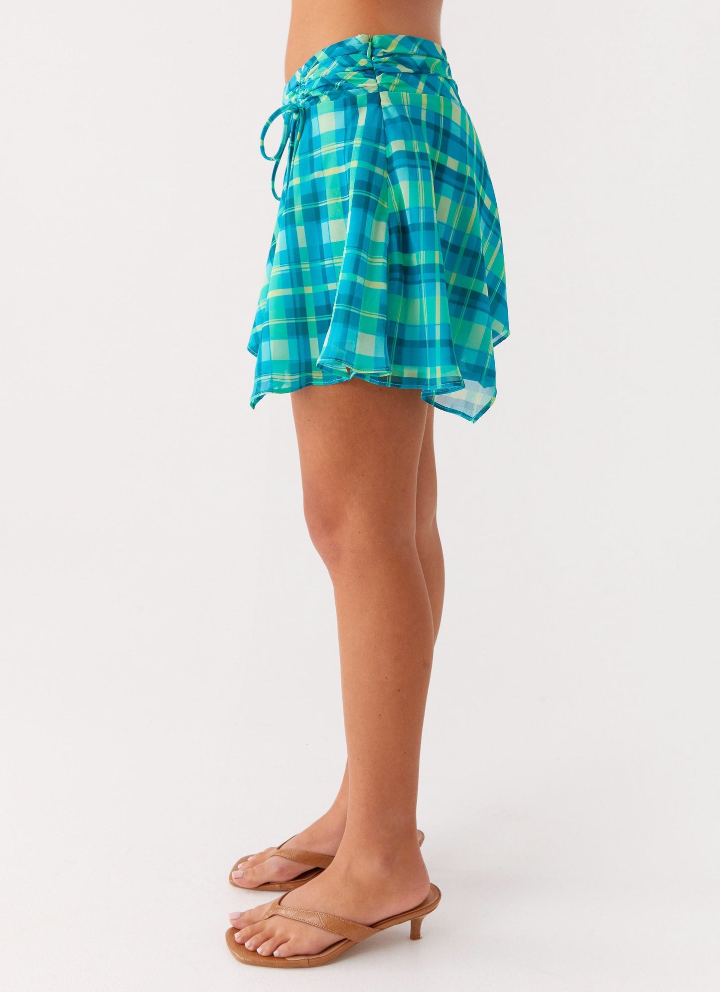 Ariette Mini Skirt - Green Check