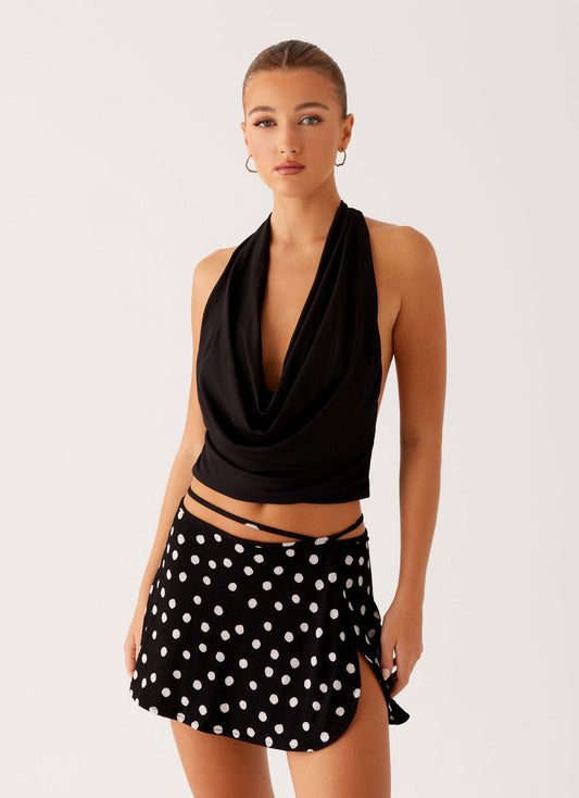 Ashi Cowl Top - Black