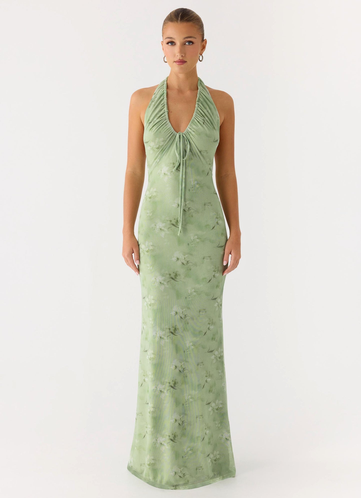 Ask You Twice Maxi Dress - Blurred Lime