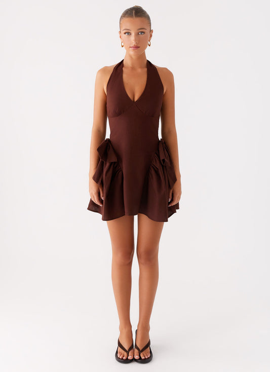 Avalo Mini Dress - Chocolate