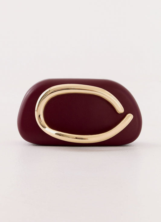 Avenna Clutch Bag - Maroon