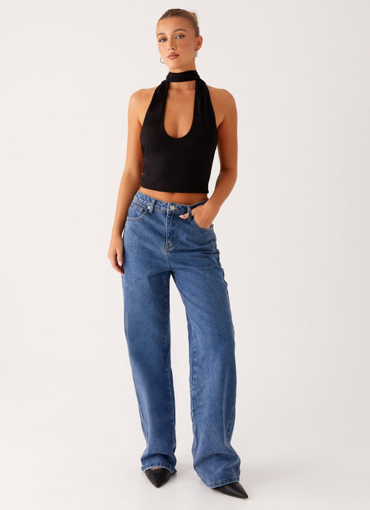 Back Again Straight Leg Denim Jeans - True Blue